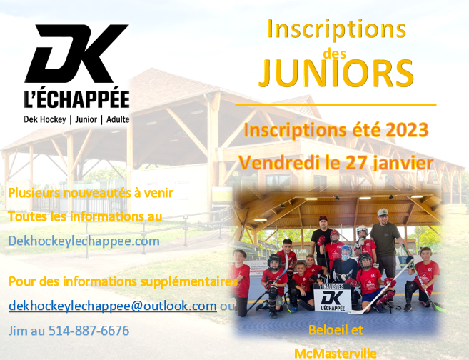 Dek hockey L'Échappée - Promotion - Juniors